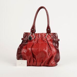 Coin Decorative Python Pattern Tote And Shoulder Bag